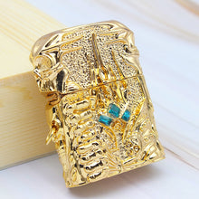 Load image into Gallery viewer, CHIEF Retro Pure Copper Lighter World of Warcraft Kerosene Oil The Lich King Relief Lighter Kerosene Cigarette Gadgets For Man
