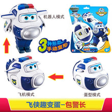 Load image into Gallery viewer, Super Flying Man Fun Change Egg Lodi Little Aiduo Deformation Robot Fun Egg CHILDREN'S Toy Cool Flying Bag Police Chief
