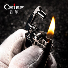 Load image into Gallery viewer, CHIEF Retro Oil Lighter Creative Rocker Men Retro Vintage Nostalgia Refiilable Kerosene Lighter Vintage Cigarette Encendedor
