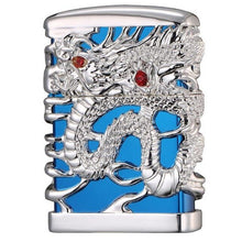 Load image into Gallery viewer, Chief New Dragon Carving Lighter Retro Metal Weel Kerosene Lighters Unique Gasoline LIghters Windproof Men Smoking Lighter
