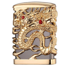 Load image into Gallery viewer, Chief New Dragon Carving Lighter Retro Metal Weel Kerosene Lighters Unique Gasoline LIghters Windproof Men Smoking Lighter
